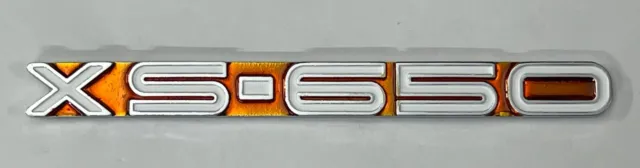 XS650 SIDE COVER BADGE for YAMAHA XS1 XS2 1969-1972 ORANGE XS-650 emblem YS01O