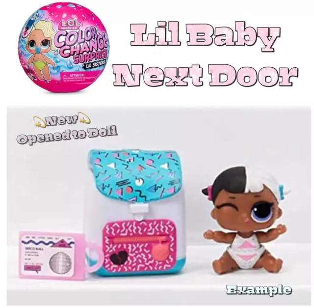 LOL Surprise Lil Baby Next Door RARE Open 2 Doll Color Change Lils Little Sister