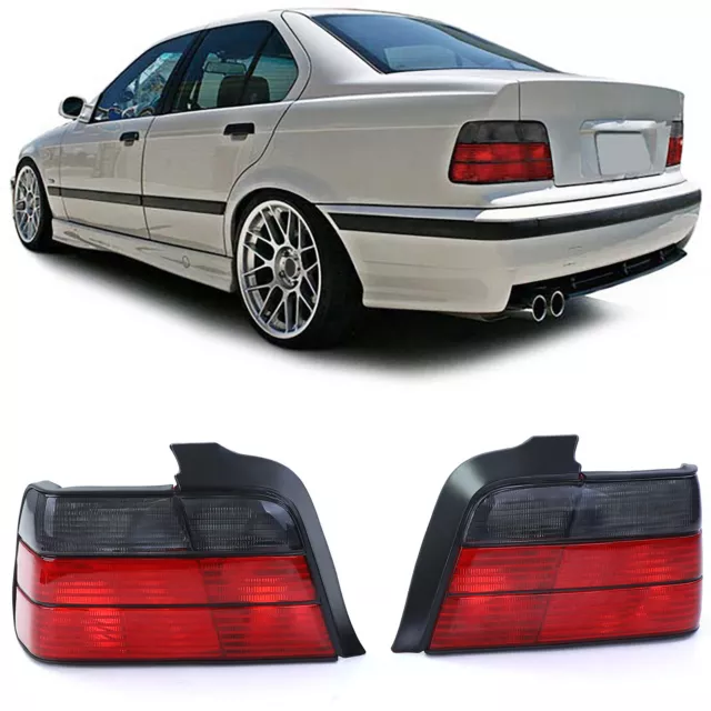 Para BMW 3er E36 Limusina Desde 1990-1999 Luces Traseras en Rojo Negro