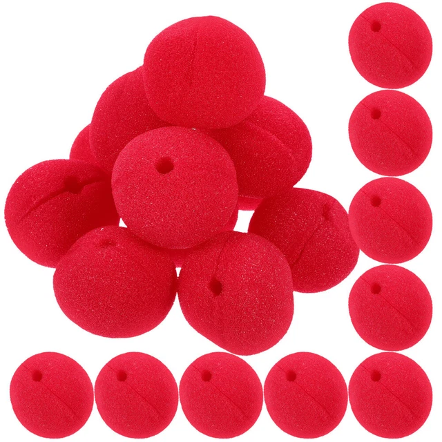 HUYIWEI 30PCS Nez De Clown Rouge - Nez En Mousse - Pour Fêtes, Halloween - Diamètre 50mm