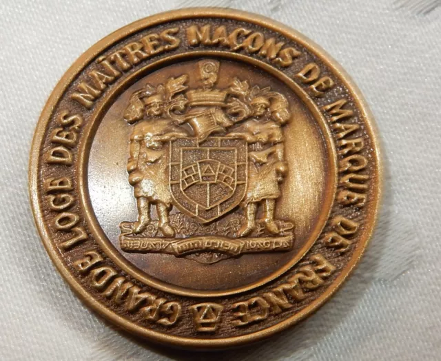 Vintage Masonic Mark Penny Token Grand Lodge De France Grande Loge Masonique
