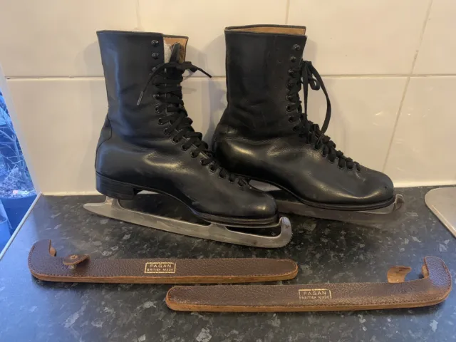 VINTAGE Hudora Fagan Ice Skates Size 9 1/2 - 10 UK