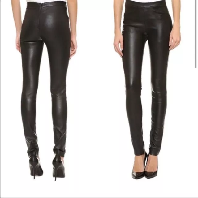 Women's Pencil Pants Skinny Real Leather Pharel Stretch Lamb Leggings