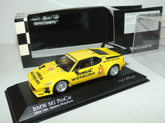 BMW M1 Procar Gr.4 N°76 BASF GS Sport DRM 1980 1/43 - PHM/Solido Robusteli - Modèle Vitrine