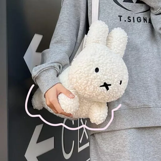 Fashion Kawaii Cartoon Miffy Rabbit Plush Shoulder Bag Winter Versatile For new 3