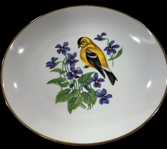 Bareuther Waldsassen BIRD PLATES Bavaria Germany 113 DESSERT or SALAD Set 4 3