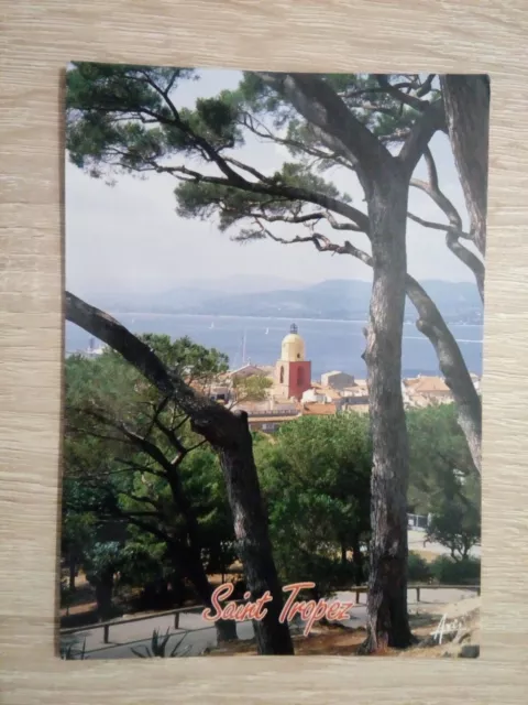 Cpsm Cpm Postcard Var Saint Tropez The Village And Its Bell Tower