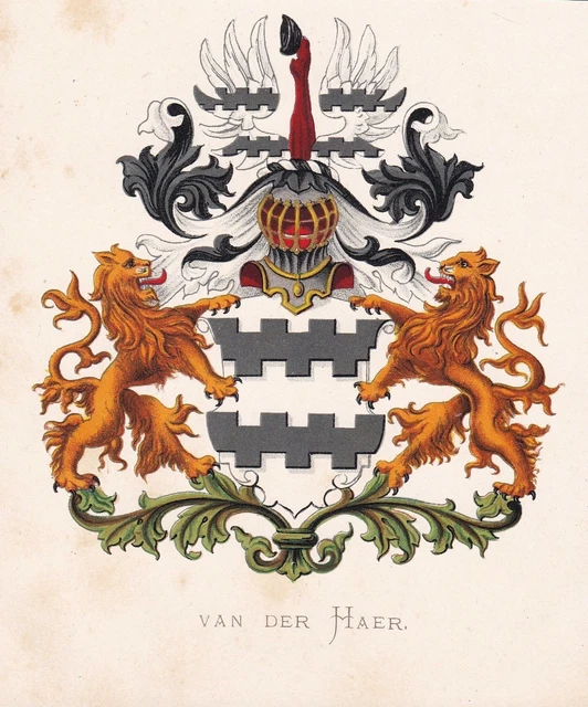 VAN DER HAER Wapen Armoiries Coat Of Arms Blason Nederland Heraldry van-der-haer-wapen-armoiries-coat-of-arms-blason-nederland-heraldry