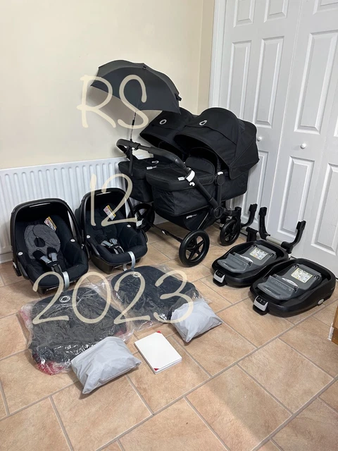 Bugaboo Donkey twin pushchair double pram travel system duo unisex carrycot D3