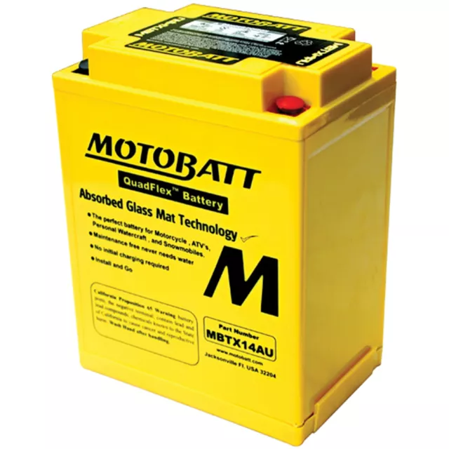 Motobatt Battery For Kawasaki EX500-D Ninja 500 94-10