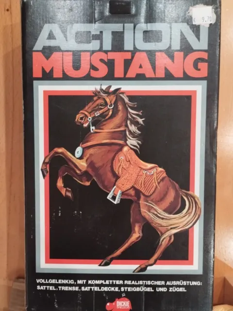 Action Mustang wie Big Jim Karl May Winnetou Barbie Western Pferd Mattel NOS