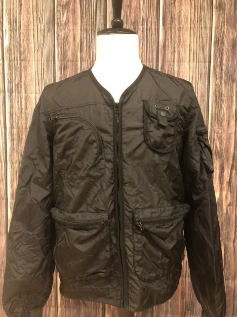 LNWOT Alpha Industries Mens Military Tactical Jacket Black Nylon Size Medium