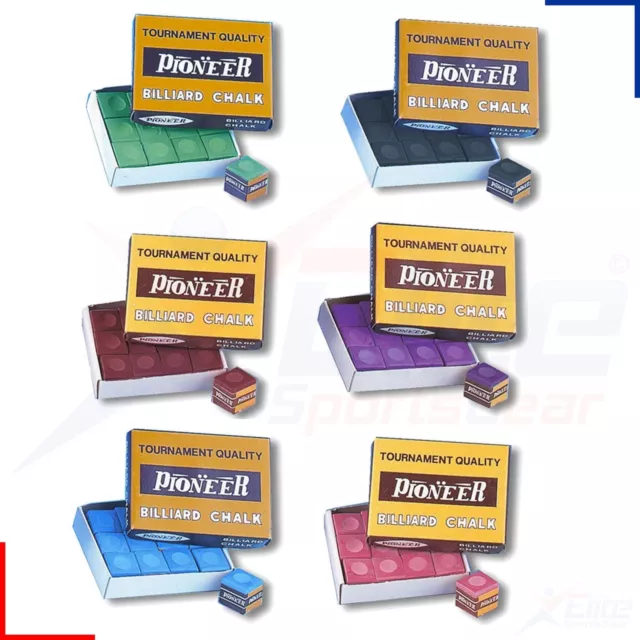 Pioneer Snooker Pool Billiards Cue Club Chalk 1, 3, 6, 12 or 24 Cubes