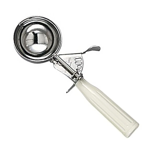 Browne Foodservice 573310 1-Pc. 3.45 Oz. #10 Disher with Ivory Handle