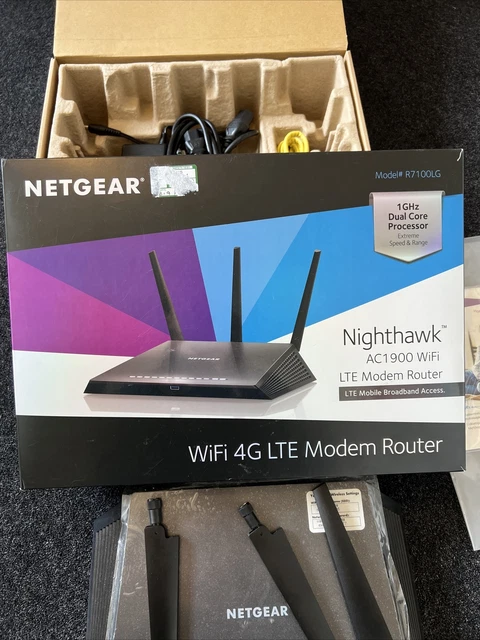 Netgear Nighthawk AC1900 4G LTE WiFi Modem Router Mobile Broadband