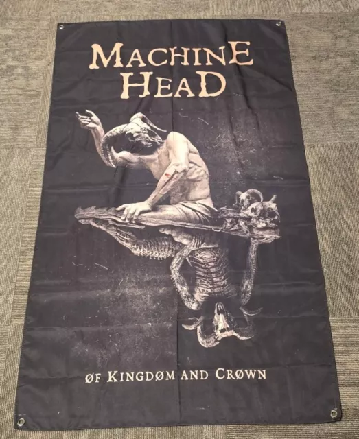 Machine Head Band Flag Banner 3'x5' Of Kingdom and Crown Slaughter The Martour