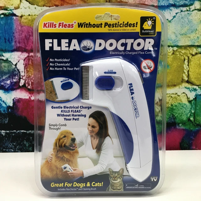 New Flea Doctor Electrically Charged Dog Cat Portable Gentle Pet Grooming Tool