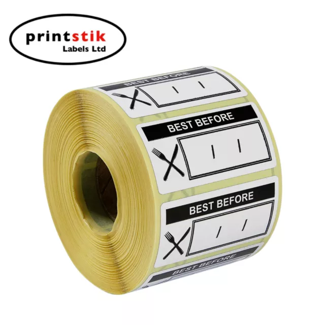 Best Before Food Labels Day Dot Use By Food Hygiene 50mm x 25mm 1000 per roll