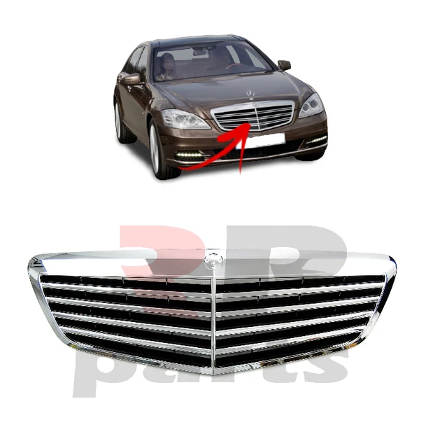 FÜR MERCEDES S-KLASSE W221 2010-2013 Vorne Stoßstange Mitte Gitter ...