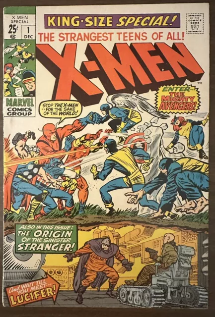 X-Men King-Size Special #1 Avengers vs X-Men Origin Stranger 1970 VF Jack Kirby