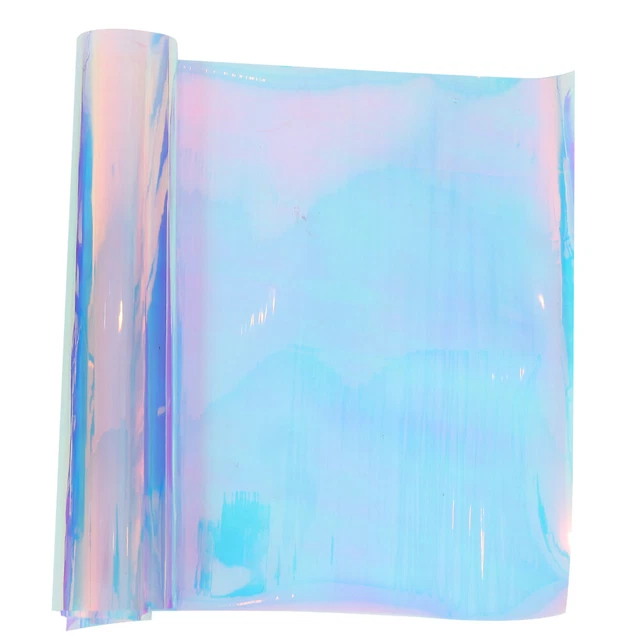 Tela de película arco iris transparente destello tela hágalo usted mismo material de color