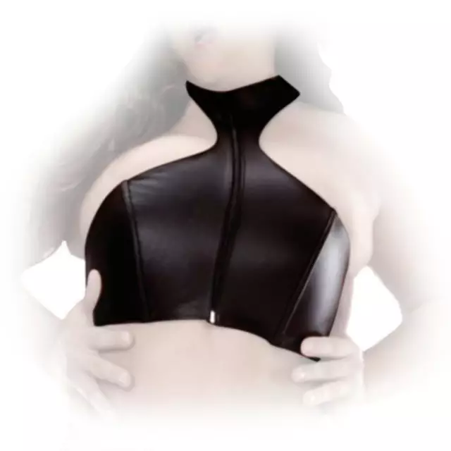 Ledapol - Echt Leder Zip Bustier / Top mit Stehkragen in diversen Farben