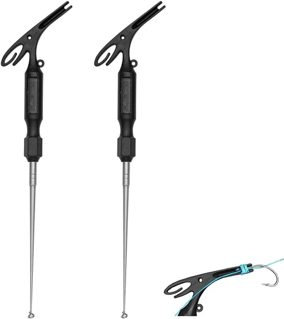 Fishing Hook Remover & Knot Tying Tool - 2 PCS Fishing Accessories for Quick Hoo