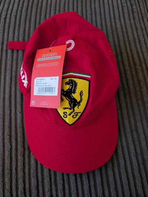 Ferrari Shell Label FERRARI SCUDERIA FERRARI Shell Helix Official Product Hat Size T.U ...