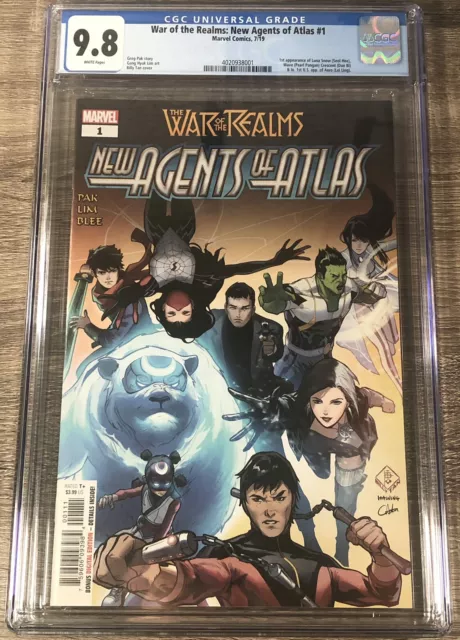 WAR of the REALMS AGENTS of ATLAS #1 1st print CGC 9.8 1st app AERO LUNA SNOW 🔑