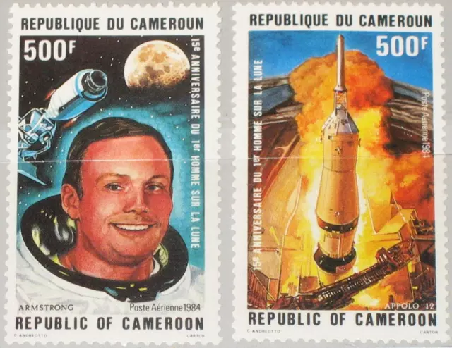 CAMEROUN KAMERUN 1984 1064-65 Mondlandung Moon Landing Space Raumfahrt Rocket **