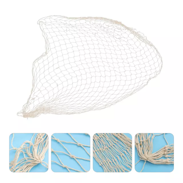 Fish Net Decoration Wall Hanging for Pirate Nautical Party Beige-SP