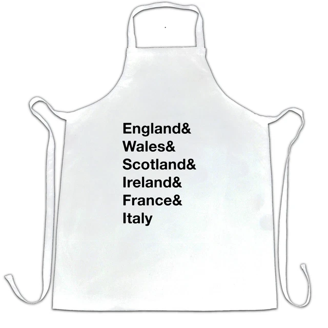 The Six Nations Chef's Apron England, Wales, Scotland Ireland, France, Italy