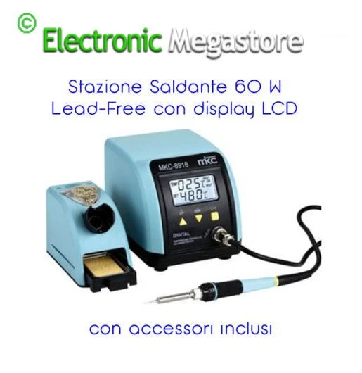STAZIONE SALDANTE DIGITALE 50W 150-450°C MKC WS-931 - Foto 7