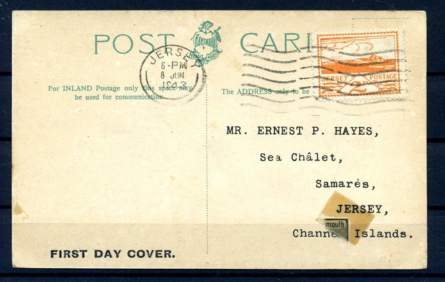 II. WK. JERSEY 1943 Nr 6 Brief (220331)