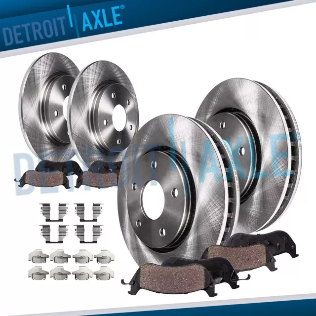 Front Rear Rotors Ceramic Brake Pads for Chrysler Town & Country Grand Caravan