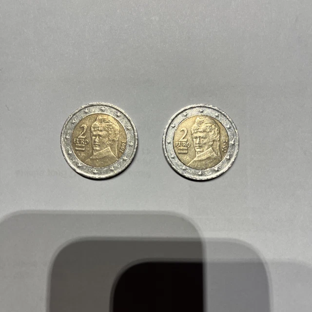 Pièces de 2 euros rares 2002 BERTHA Von Suttner Autriche