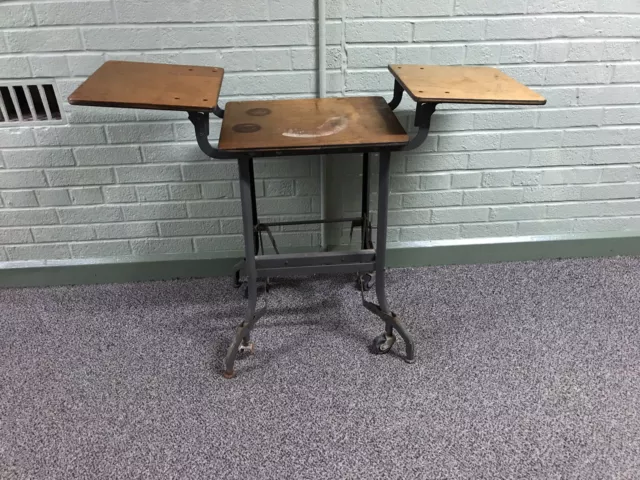 Antique Vtg Toledo Metal Furniture Co? Typewriter Table Uhl With 2 Raised Sides Antique Vtg Toledo Metal Furniture Co? Typewriter Table Uhl With 2 Raised Sides