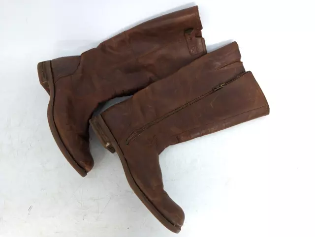 Womens Timberland Savin Hill 8549A Brown Leather Zip Up Tall Boots UK Size 6