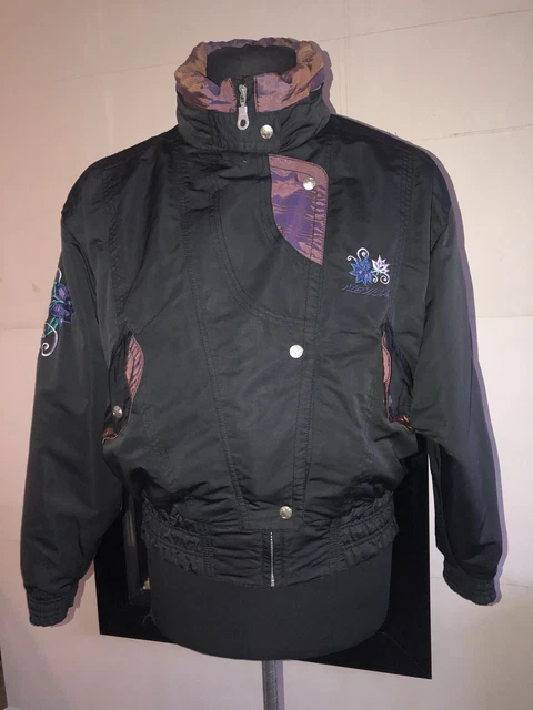 NEVICA Vintage Damen Skijacke hinten/braun/lila Retro 90er Jahre Größe 38 12-14