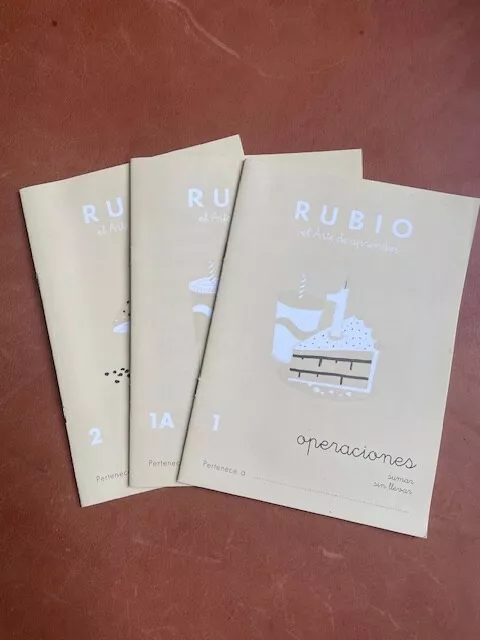 Spanish Maths Workbooks.Cuadernos Rubio-Operaciones 1-1A-2