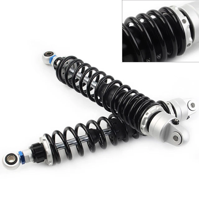 BLACK 2 PCS 385mm 15.2" Motorcycle ATV Air Shock Absorber Damper For Honda