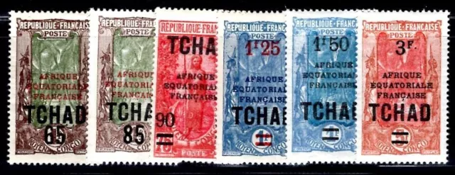 TCHAD 1925 Yvert 45-50 ** POSTFRISCH TADELLOS (I3217