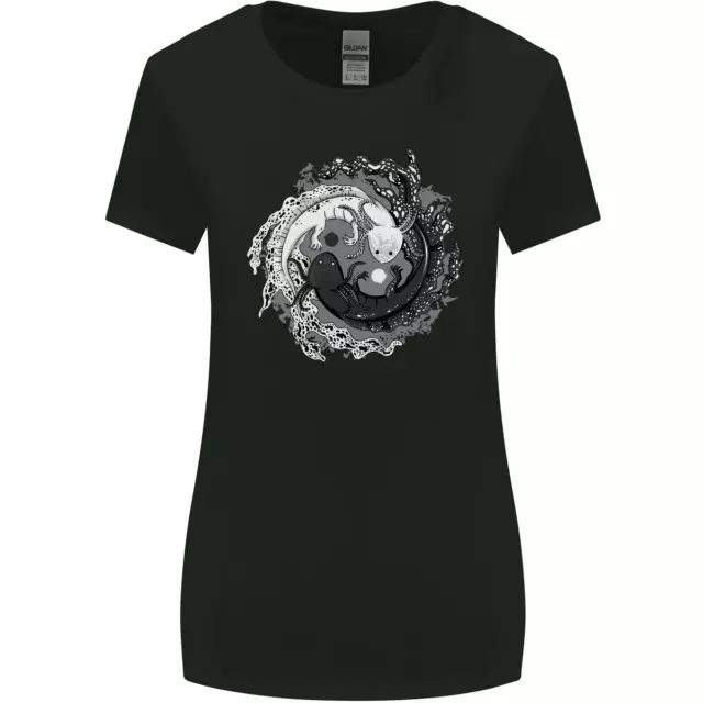 Axolotl Yin Yang Donna più Ampia Taglio T-Shirt