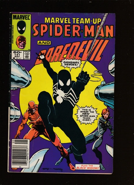 Marvel TEAM-UP #141 first Black Suit Spider-man VG condition nice reader
