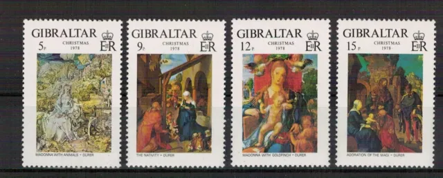 Gibraltar: Nr. 383-386 ** postfrisch / Weihnachten 1978