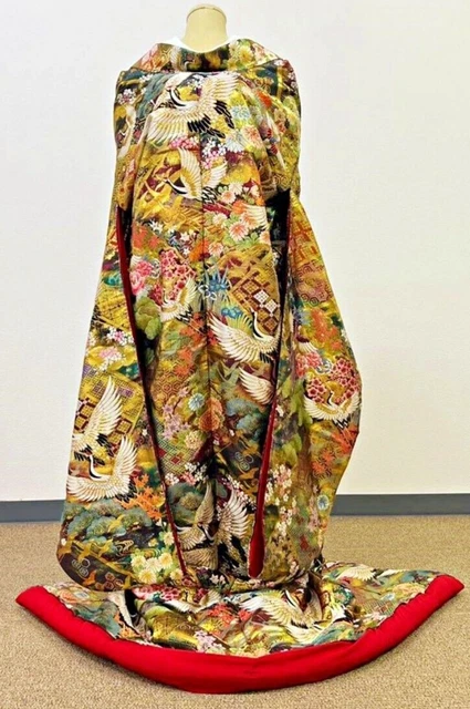 Japanese Kimono Uchikake Wedding Pure Silk  japan 818