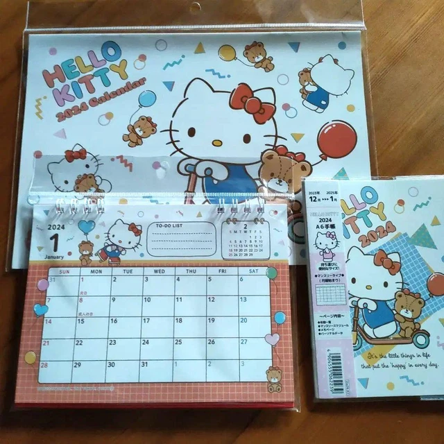 HELLO KITTY 2024 Calendar Schedule Book Piece Set Sanrio 45.98 PicClick
