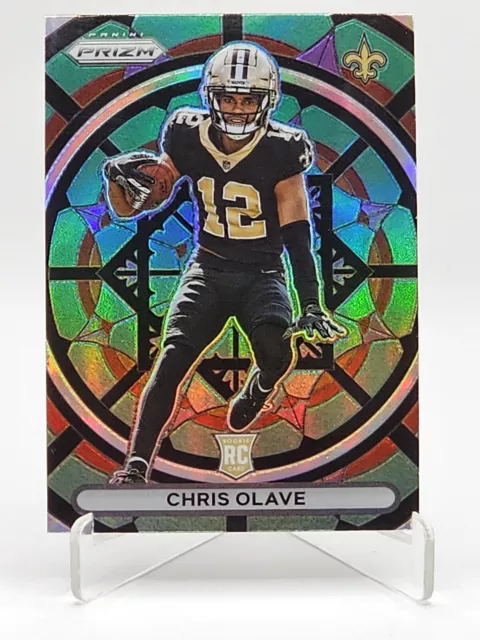 2022 Prizm Football Chris Olave Stained Glass Prizm SSP New Orleans Saints Fire 2022 Prizm Football Chris Olave Stained Glass Prizm SSP New Orleans Saints Fire