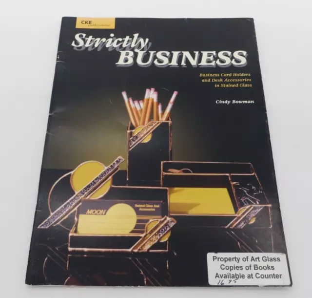 STRICTLY BUSINESS Stained Glass Pattern Book card holders desk accessories