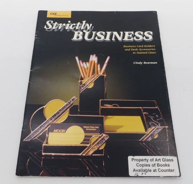 STRICTLY BUSINESS Stained Glass Pattern Book card holders desk accessories STRICTLY BUSINESS Stained Glass Pattern Book card holders desk accessories